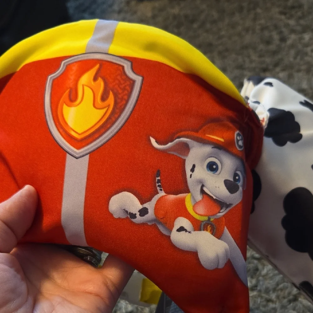 Paw Patrol Red and Yellow Kids Swim Float Vest with Cow-Print Arm Bands